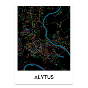 Alytaus žemėlapis (Naktinis)