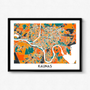 Kauno žemėlapis (Spalvotas)