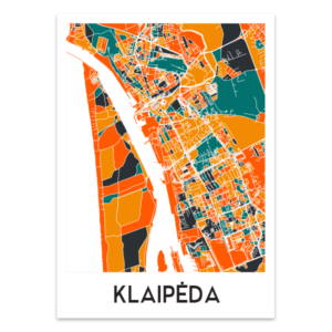 Klaipėdos žemėlapis (Spalvotas)