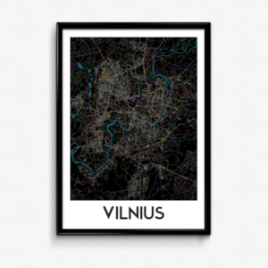 Vilniaus žemėlapis (Naktinis)